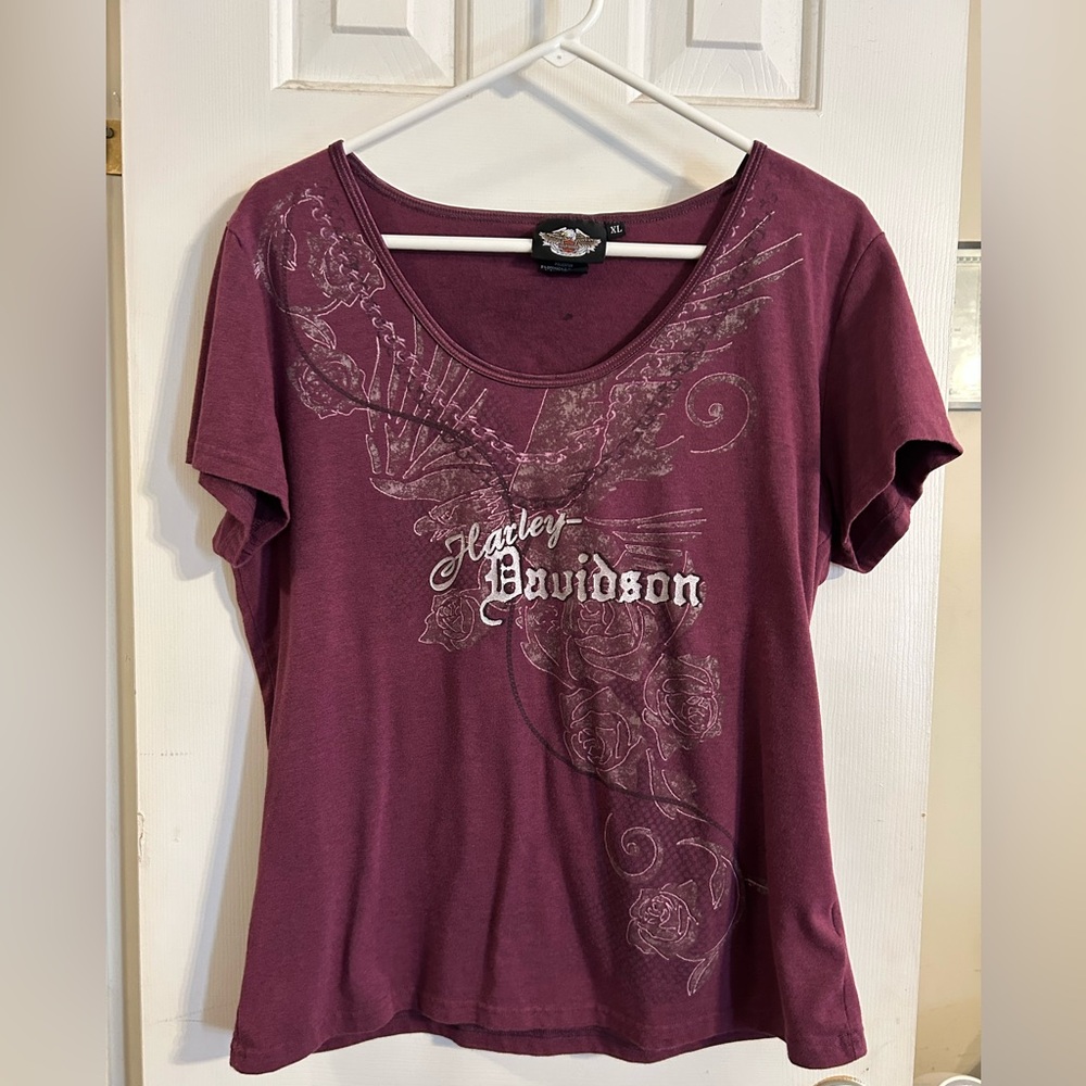 Harley-Davidson Women's Purple Graphic Tee